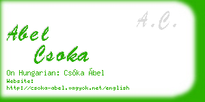 abel csoka business card